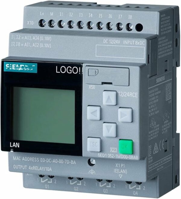 MODULO LOGO! ETHERNET, WEB SERVER, DATALOG MICRO SD-CARD 8IN/4OUT,12-24V